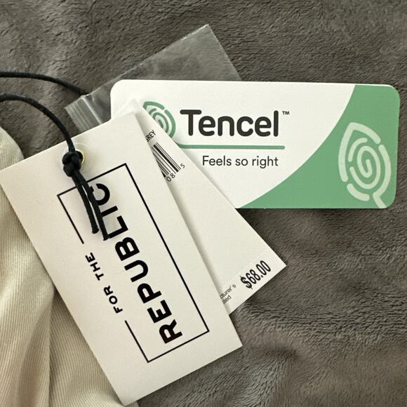 FOR THE REPUBLIC Pants Womens Large Beige Jogger Tencel Lightweight Minimalist - Picture 2 of 12